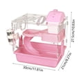 thumbnail image 3 of Acrylic Hamster Cage Transparent Multi Level Habitat Ventilation Expandable Secure Lock Easy Clean Viewing Design, For Hamsters Gerbils Small Rodents Indoor Home Habitat And Care, 3 of 6