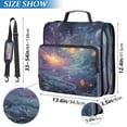 thumbnail image 3 of Water-Resistant 3-Ring Binder Organizer with Multiple Pockets Zipper Binder Bag for Office Vibrant and Colorful Universe, 3 of 8