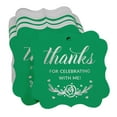 thumbnail image 3 of Inkdotpot Pack Of 50 Thanks For Celebrating With Me Birthday Paper Tags DIY Craft Bracket Shape Real Silver Foil Hang Tags, 3 of 7