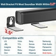 thumbnail image 3 of Universal Soundbar Wall Mount Bracket for Samsung, Sony, LG, Vizio, Onn and More Soundbar Mount Shelf  - Metal Sound Bar Mounts Under TV Mounting Bracket for Space Saving, 3 of 9