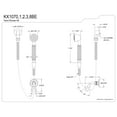 thumbnail image 2 of Kingston Brass KX1072BE Vintage Hand Shower Kit, Polished Brass, 2 of 5