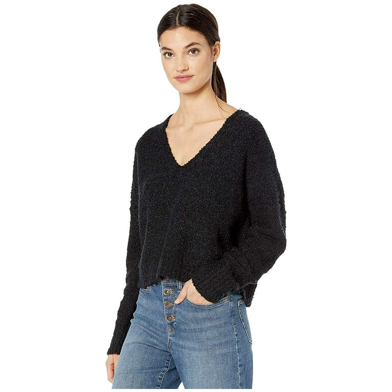 Free people black sweater cheap