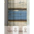 thumbnail image 3 of Blue Beige Wood Grain Sheer Curtains for Living Room Bedroom Modern Shabby Chic Board Sheer Curtains 84 Inch Long 2 Panels Set Light Filtering Curtain Window Treatments Drapes for Dining Room, 3 of 6