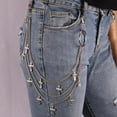 thumbnail image 6 of Goth Pants Chain for Women Men Punk Layered Jean Chains Gothic Pocket Chain for Women Hip Hop Waist Chain Charms, 6 of 16