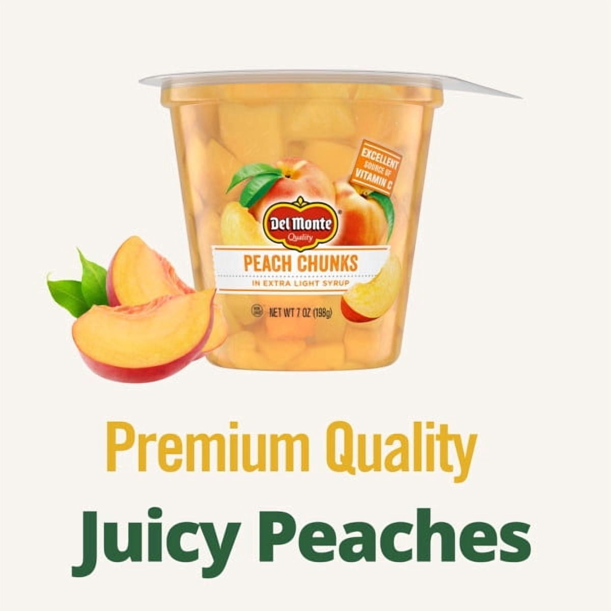 True Fruit Peach Chunks 7oz. Cup