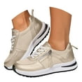 thumbnail image 3 of YLYL Women's Fashion Sneakers Lace up Slip on Thick Soled Lightweight Comfortable Casual Walking Shoes, 3 of 9