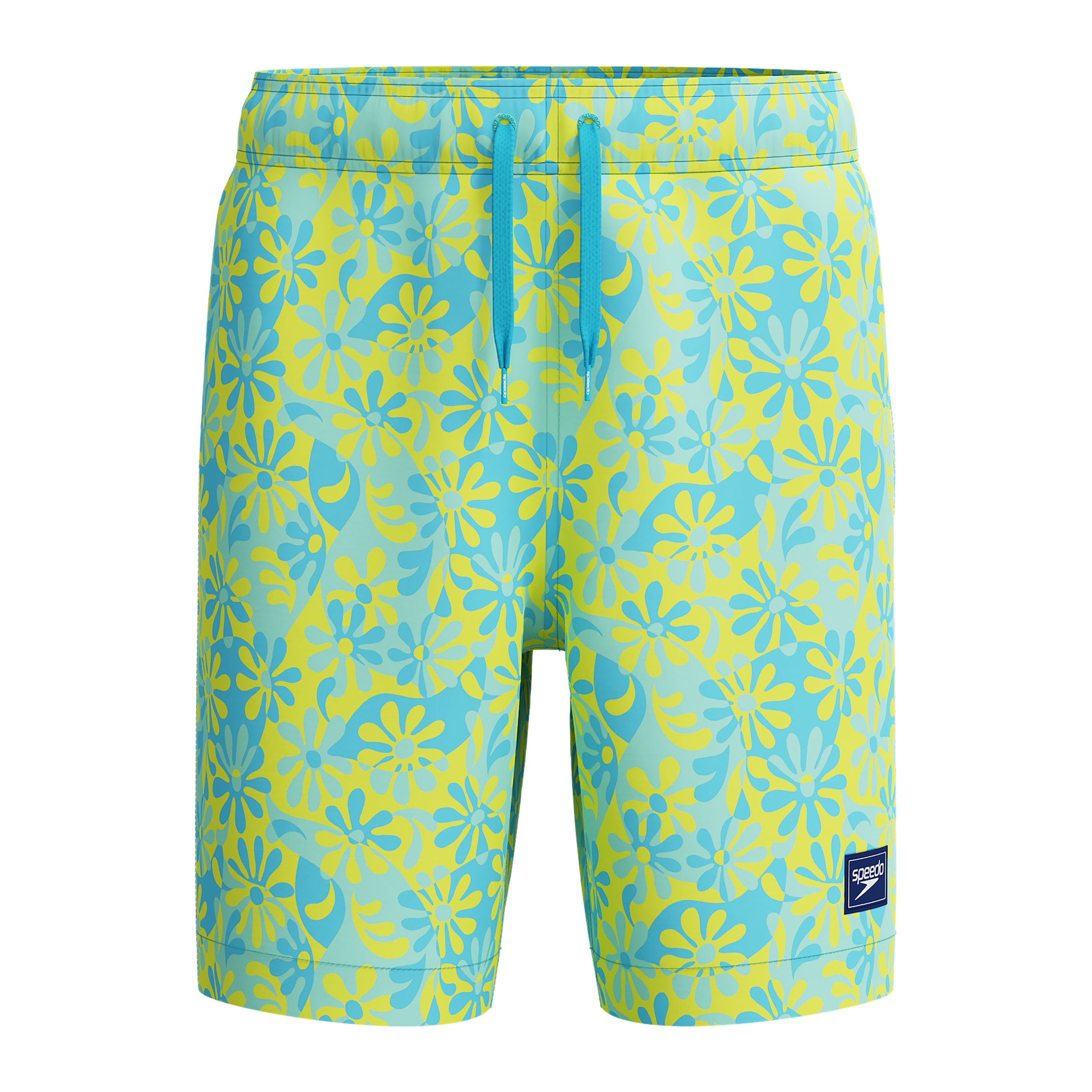 Speedo Boy's UV Protection All Over Printed Short Sleeve Rashguard Swim Shirt - Navigate, Size XS