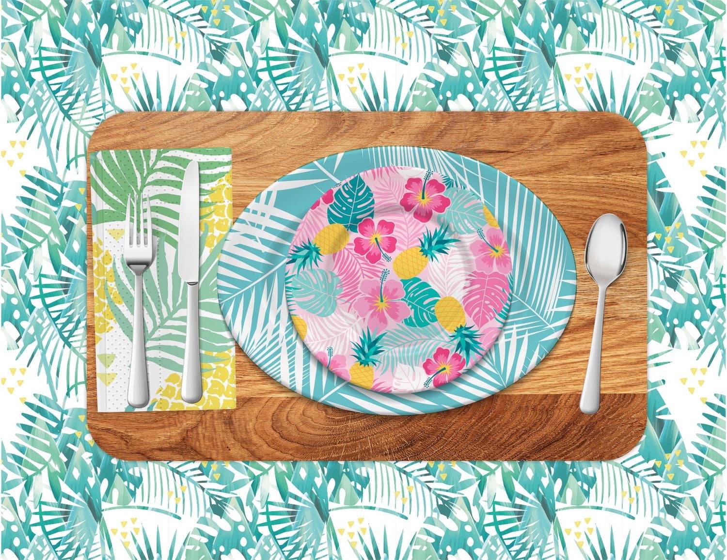 Nappe en papier Feuilles, 54 po x 84 po