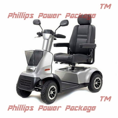 Afikim - Afiscooter C4 Breeze - Mid Size Mobility Scooter - 4-Wheel - Silver - PHILLIPS POWER PACKAGE TM - $500 VALUE
