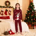 thumbnail image 4 of Bainana Kids Christmas Pajamas Unisex Animals Print Long Sleeve T-Shirt Pants Homewear Boys And Girls Stylish Fit Matching Set, Size 4-5 Years, 4 of 8