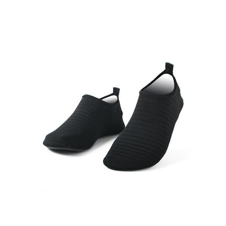 

Avamo Womens Mens Water Shoes Breathable Barefoot Slip On Aqua Socks Summer Flats Yoga Casual Quick Dry Swim Shoe Black 7-7.5