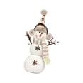 thumbnail image 4 of Muñeco de nieve navideño, decoración de mesa, adorno navideño coleccionable, suave, adorno navideño para fiesta, tienda, interior Sombrero puntiagudo, 4 of 8