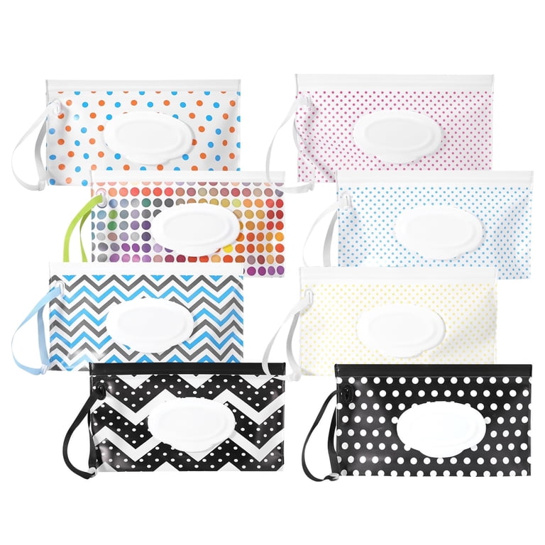 Topekada 8-Pack Wipe Pouches, Portable Refillable photo 1