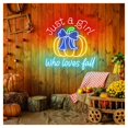 thumbnail image 1 of Letrero De Neón Just A Girl Who Loves Fall, Ideal Para Decorar Paredes Del Hogar, Con Luz Regulable De 52cmx55cm, 1 of 2