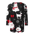 thumbnail image 5 of Holiday Gifts! Titcea Christmas Shirts for Women 3/4 Sleeve Crewneck Cute Christmas Print Pullover Sweaters 2024 Loose Comfort Casual Tops, 5 of 5