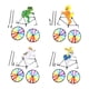 thumbnail image 1 of 4x Bicicleta Molino de Viento Bicicleta Viento Spinners Jardín Molinetes para Decoración de Patio Trasero Macarena Bicicleta giratoria, 1 of 8