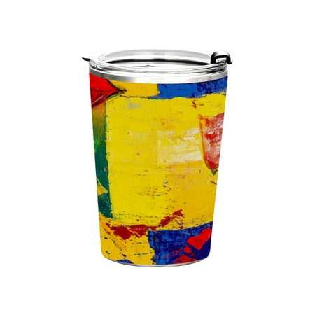 

11oz Straw Mugs with Handle and Straw Lid Sports Mugs Car Mugs Vivid Colors Composition