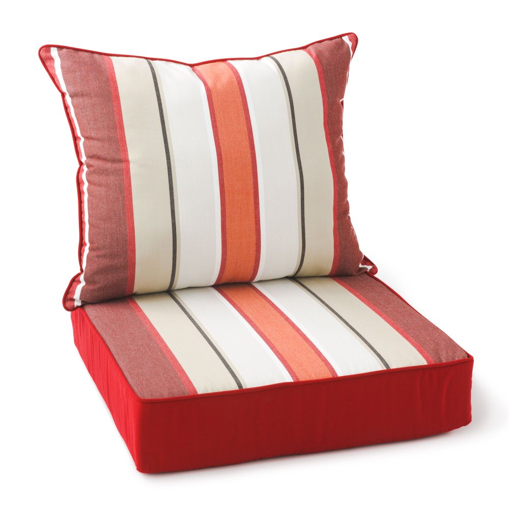 Better Homes and Gardens 2Piece Striped Outdoor Lounge Chair Cushion