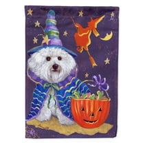 Carolines Treasures PPP3020CHF Bichon Frise Boo Halloween Flag Canvas House Size  Large multicolor