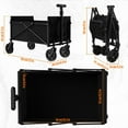 thumbnail image 4 of 4-Wheel Foldable Garden Handcart | Heavy-Duty Cargo Transport w/ One-Hand Carry | Portable Foldable Design for Easy Storage, 4 of 8