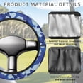 thumbnail image 4 of ZUXONGSY Blue Camo Golf Cart Steering Wheel Covers Universal Car Wheel Cover Easy to Install Club Car Steering Wheel Cover Elastic Car Steering Wheel Protector Cover for Club Car Golf Cart, 4 of 7