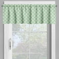 thumbnail image 4 of Ambesonne Retro Valance & Curtain, Checked Pattern Lines, 55"x45", Green and Cream, 4 of 7
