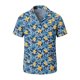 thumbnail image 4 of Ceisia Men's Tropical Floral Print Short Sleeve Button Down Hawaiian Shirt for Beach Vacation Yellow S Gifts, 4 of 9