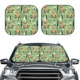thumbnail image 2 of Gukieu Indian elephant Print Car Windshield Sun Visor, Foldable Anti-UV Car Sun Visor Suitable for Vans, Trucks Car Accessories-Small, 2 of 6