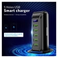thumbnail image 4 of 5 Port Multi USB Charger HUB LED Display USB Charging Station Dock Universal Mobile Phone Desktop Wall Home Chargers For Phone Tablets Smartphones ,Multi-Device Charger, 4 of 7