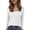 White, variant on Long Sleeve Shirts for Women Y2k Lace Sleeve Patchwork Scoop Neck Slim Fit Blouse Going out Tops 2026 Spring Trendy Outfits