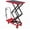 330lb red, variant on Double Scissor Hydraulic Lift Table Cart 330 lbs Capacity 50 In Lift Height Manual Elevating Work Cart with PU Wheels and Non-Slip Platform Red