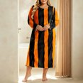 thumbnail image 5 of PNTUTB Women's Plus Size Nightgown Halloween Print Crew Neck Long Sleeve Sleepwear Dress Comfortable Loose Casual Trendy Maxi Dress, 5 of 7