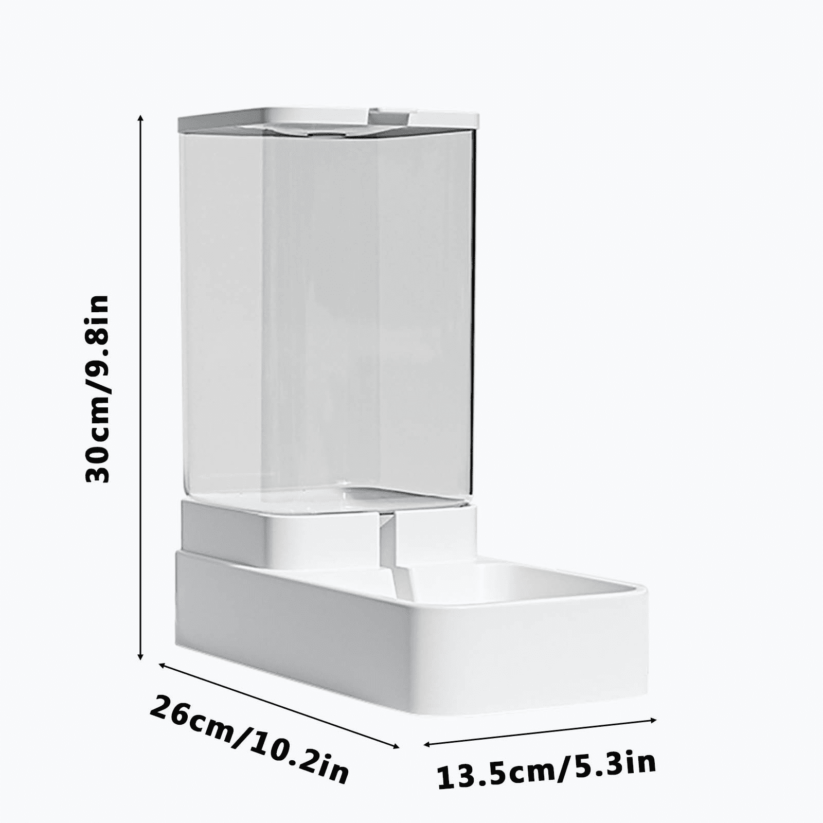 HOZVOMI Automatic Cat Feeder & Dog Water Dispenser, Programmable Timed Feeding Station with Dry Food Storage and Automatic Water Refill System