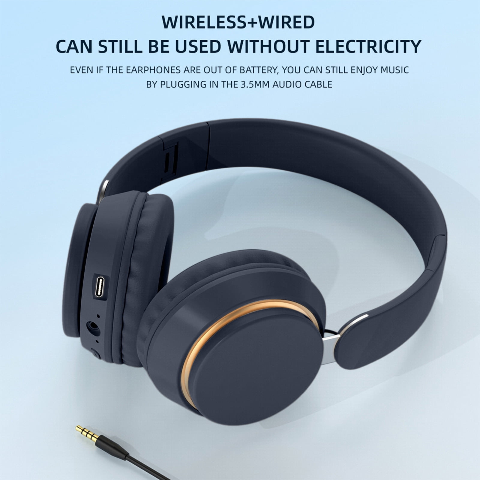 Matoen Bluetooth Headset, 2024 Wireless Bluetooth V5.3 Headphones with Microphone, Active Noise Canceling Wireless Headset with Mic for Work/Mobile Phone/Laptop Computer