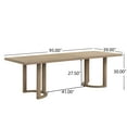 thumbnail image 3 of 95 INCHES DINING TABLE (LIGEHT ASH), 3 of 4