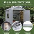 thumbnail image 6 of Uforic Resin Outdoor Storage Shed,6.2x3.4ft Plastic Outdoor Shed with Secure Floor Lockable Door Garage Patio Garden Storage Shed, 6 of 8