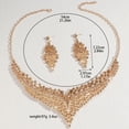 thumbnail image 2 of Sunyuer Wedding Bridal Jewelry Set Crystal Rhinestone Statement Necklace Vintage Collar Necklace Dangle Earrings Set for Women, 2 of 6