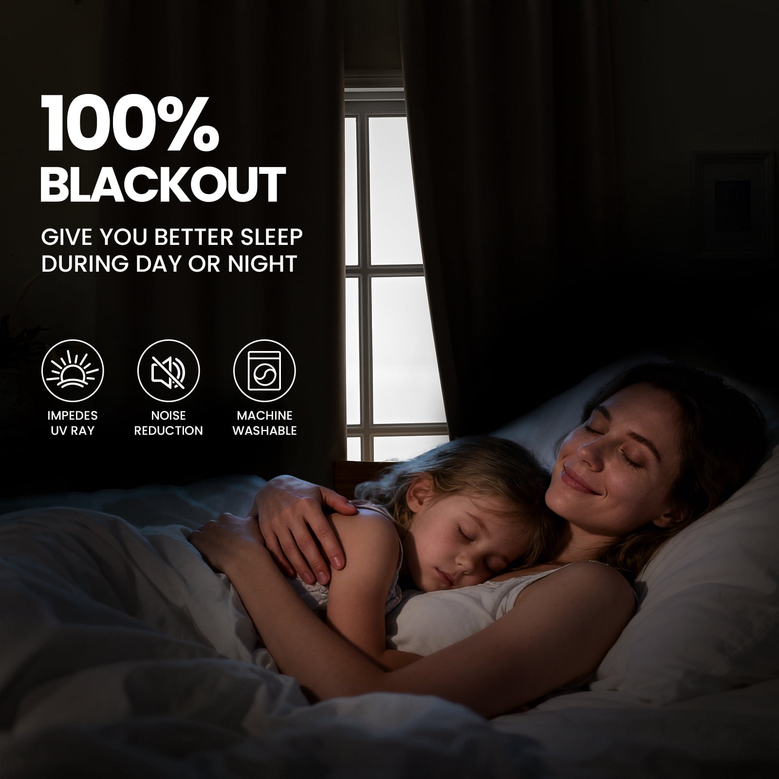 JIATER Blackout Curtains,52 x 72 inch Blackout Curtains Set of 2 for Bedroom Living Room,Thermal Insulated Room Darkening Drapes with Grommet,Beige