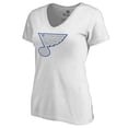 thumbnail image 2 of Women's White St. Louis Blues Whiteout V-Neck T-Shirt, 2 of 3