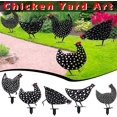 thumbnail image 2 of [Paquete de 5] Estatuas decorativas de jardín hechas a mano de pollo, figura de jardín, adorno de jardín hecho a mano decorativo de pollo de metal, patio trasero de jardín al aire libre, 2 of 5