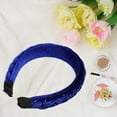 thumbnail image 5 of 1 Pcs Velvet Twist Braid Headband, Fashion Hairband for Woman Non Slip Blue, 5 of 7