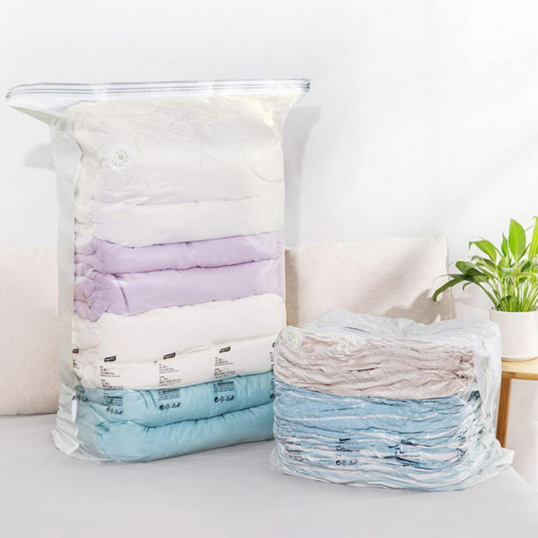 3 Pack Vacuum Storage Space Bags - Compression Bag for Travel Home