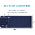 thumbnail image 2 of LQCrafK 2PCS Sofa Armrest Organizer Non-Slip Arm Chair Bedside Caddy Storage Organizer for Recliner Couch with 5 Pockets for Cell Phone TV Remote Control Magazines, 2 of 6