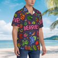 thumbnail image 5 of Daiia Berry Fruits Hawaiian Shirt for Men Gentle Cotton Regular Short Sleeve Casual-Small, 5 of 9