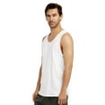 thumbnail image 3 of Men’s 100% Cotton Heavyweight Tank Top, White S, 1 Pack, 3 of 4