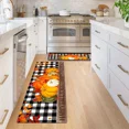 thumbnail image 4 of AIGIA 2PCS/Set Fall Pumpkin Kitchen Rugs Non Skid Washable Kitchen Floor Mats for Home Decor, 4 of 13