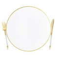 thumbnail image 4 of VeZee's White / Gold Rim Hammered Plastic 13" Chargers (48 Count) - Great for Dinner Parties, 4 of 4