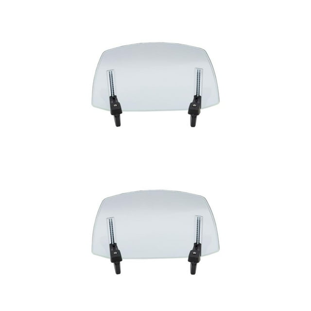 mmirethe Contrôle de la Résistance au Vent Réglable Clip-on Pare-Brise de Moto Transparent Bleu 2Set