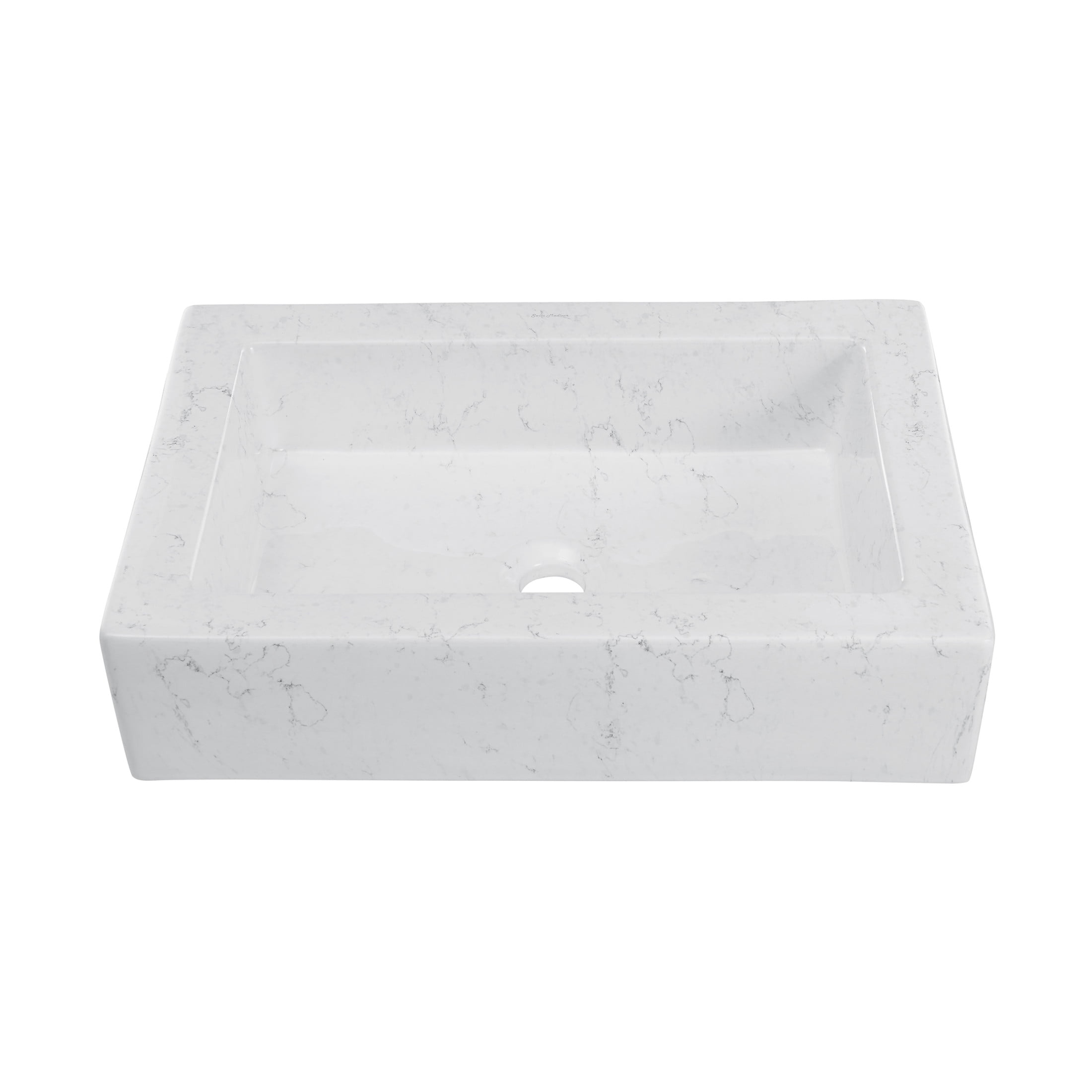 Voltaire 22" Ceramic Vessel Bathroom Sink in Static White