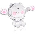 thumbnail image 1 of Soporte para teléfono de coche, soporte de clip de ventilación lindo, soporte para teléfono celular para coche compatible con accesorios de coche para teléfonos inteligentes de 4 a 7 pulgadas para mujeres y niñas (blanco) JM, 1 of 5